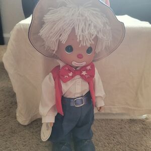 Precious Moments Clown Doll with Red and Blue Outfit